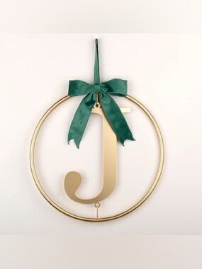 New in Box! Kirkland’s Round Monogram “J” Bow Wall Decor